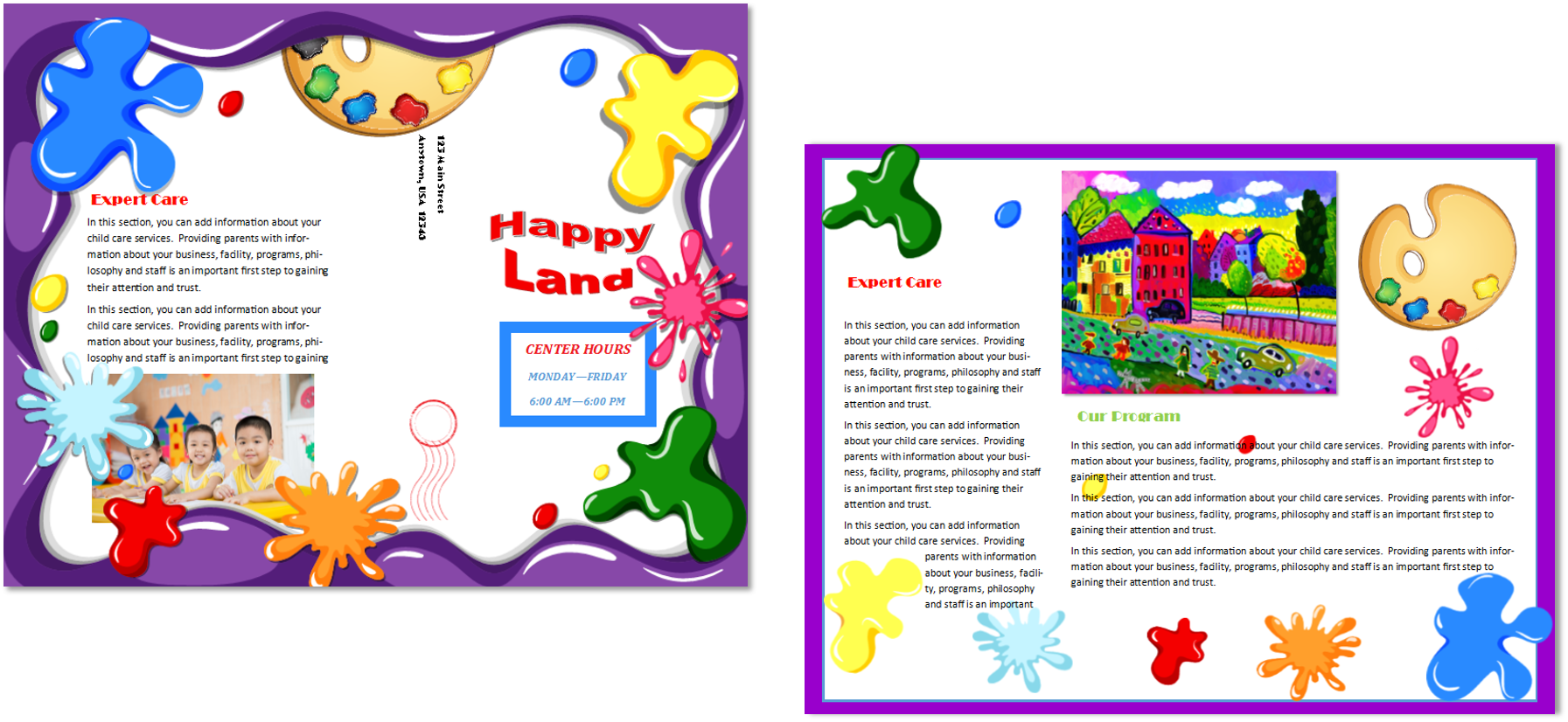 child care flyer template