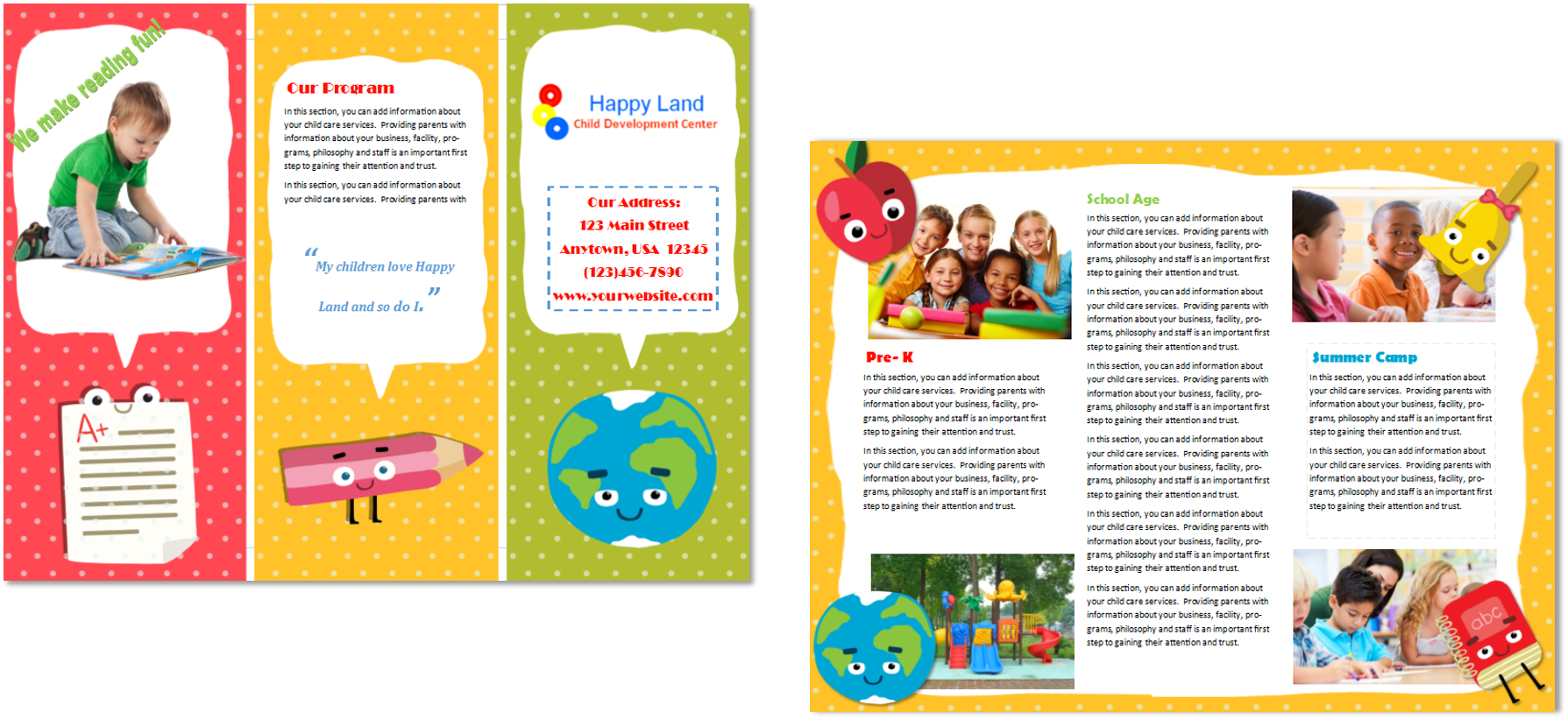 child care flyer template